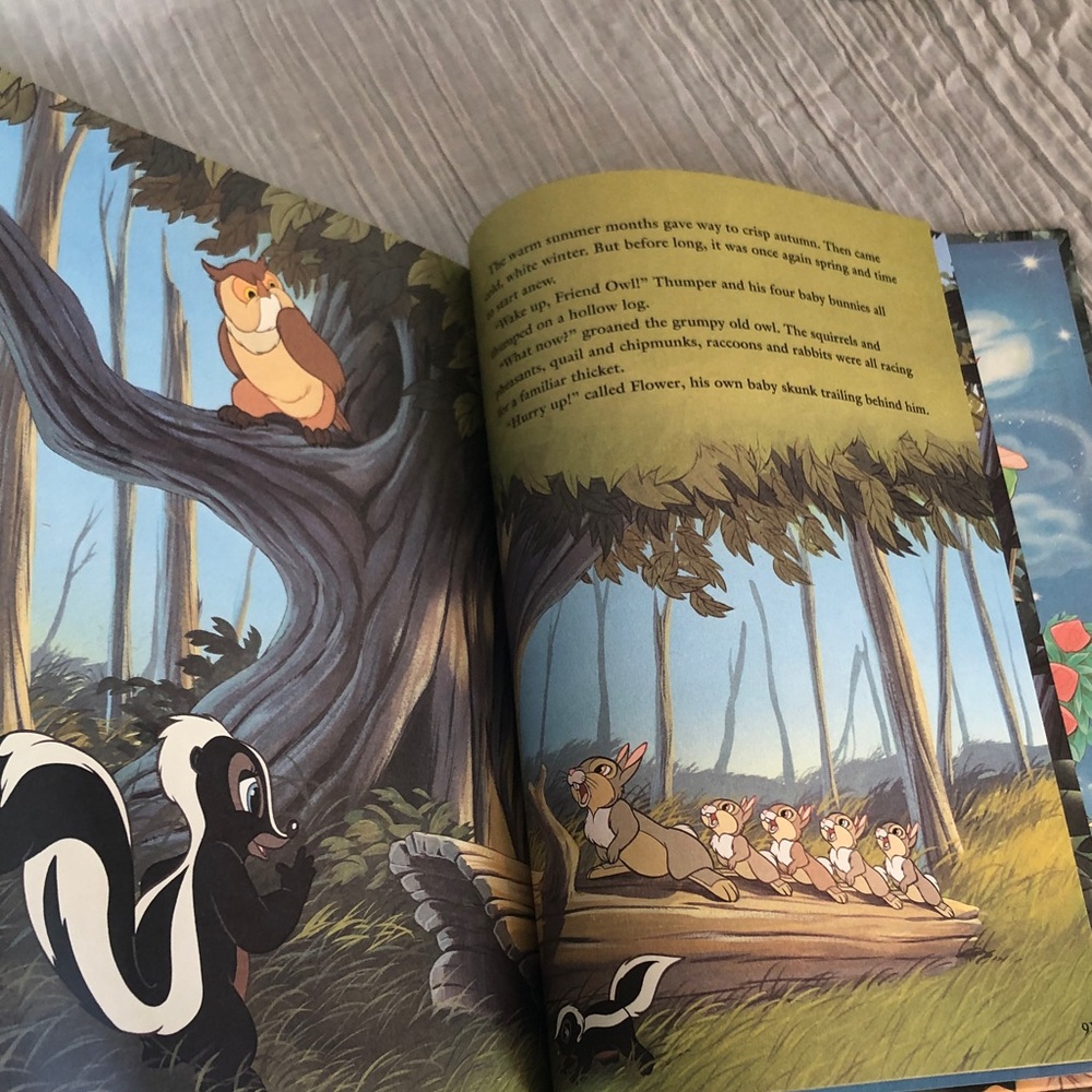 DISNEY Bambi lot of 4 plastic action toys Bambi Flower Thumper Owl & story book - Picture 13 of 13